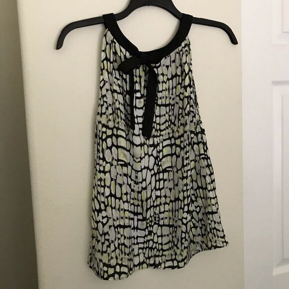 Worthington Black, Gray, And Yellow Printed Tank Top - Size Small - Lightweight - Picture 4 of 6